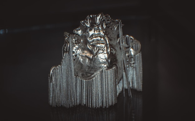 Object afgedrukt op metalen 3D-printer close-up