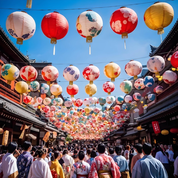 Foto festival di danza obon in giappone