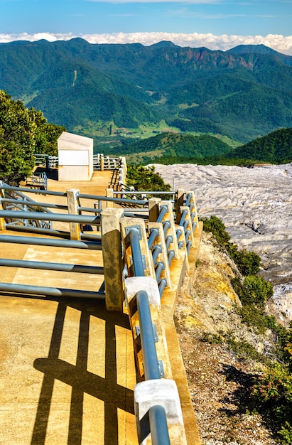 Observation deck of the poas volcano in costa rica central america