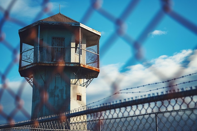 Observation tower in the prison