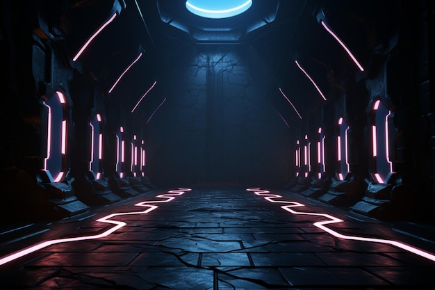 Obsidian chamber morphs into a 3D scifi haven projecting futuristic dimensions