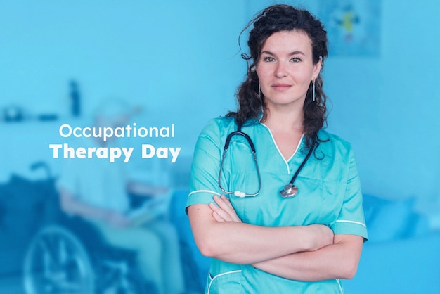 occupational therapy composition with the text occupational therapy day