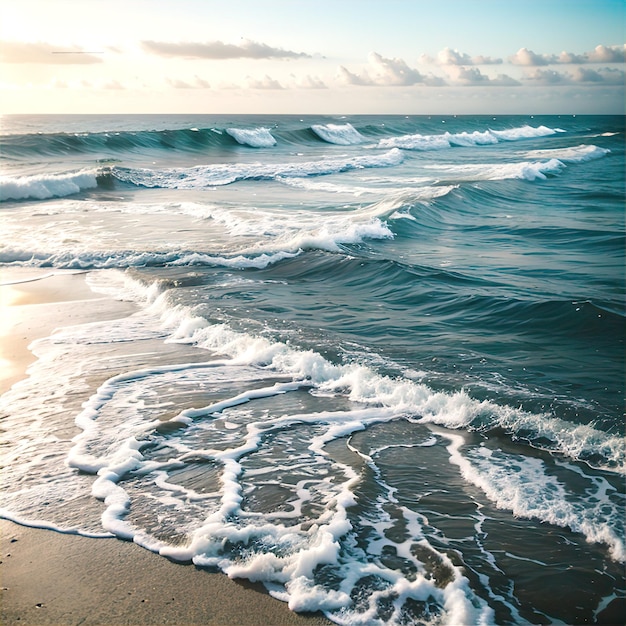 Foto oceaangolven op het strand