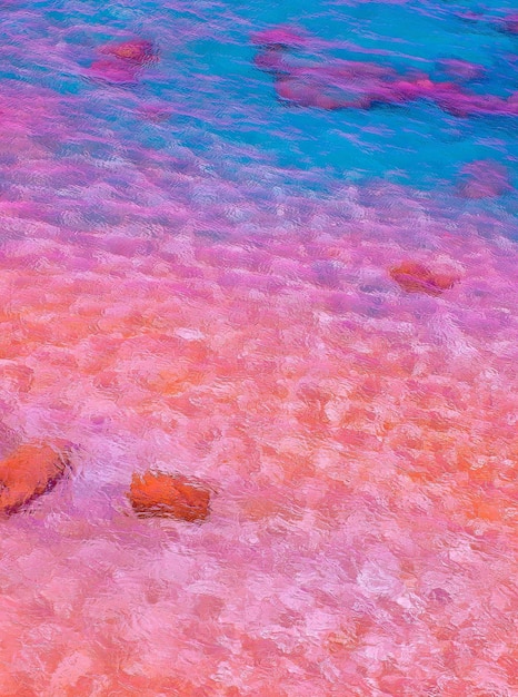 Oceaanwater surrealistische achtergrond Ideaal voor telefoon met ansichtkaarten