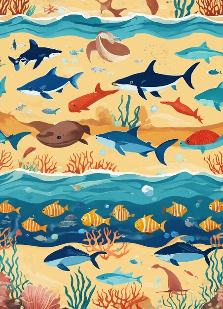 ocean animals pattern