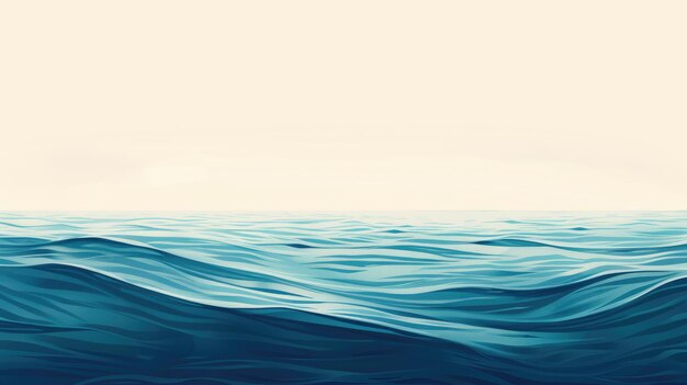 Photo ocean background a minimalist digital illustration