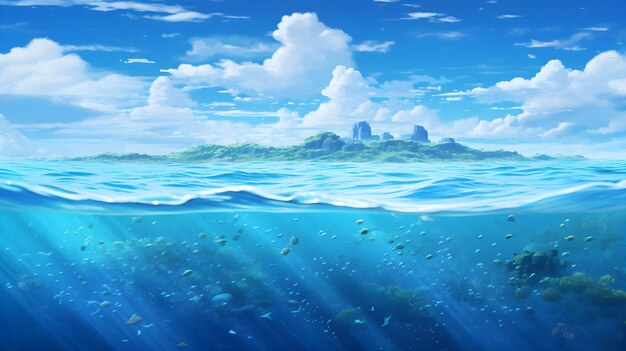 Ocean backgrounds with azure waters and captivating seascapes