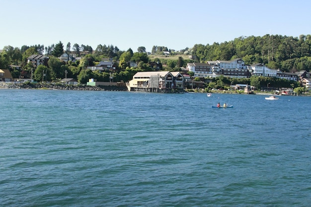 Ocean and beach at Puerto Varas Chile