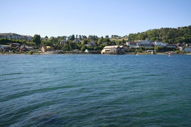 Ocean and beach at Puerto Varas Chile