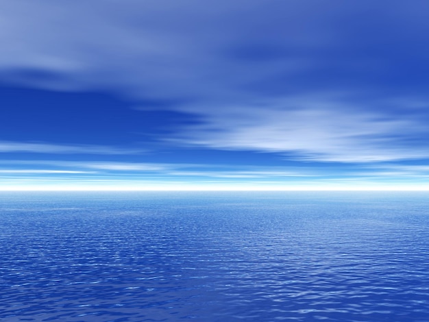 Photo ocean and blue sky