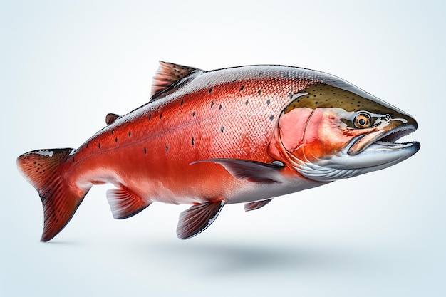 Ocean Bounty Salmon Fish Isolated on Clean White