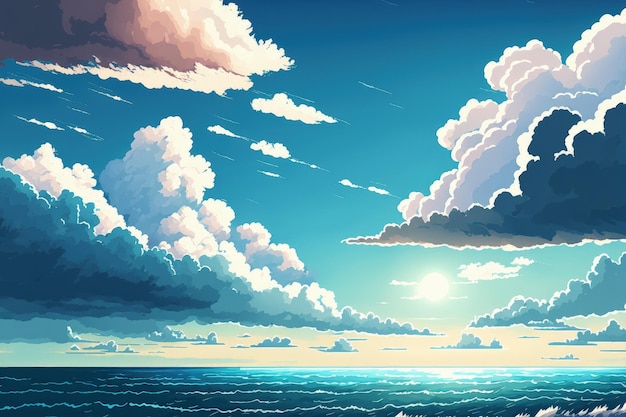 海と完璧な空