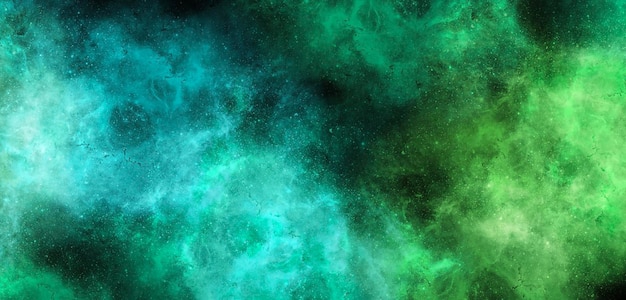 Photo ocean forest galaxy nebula art background