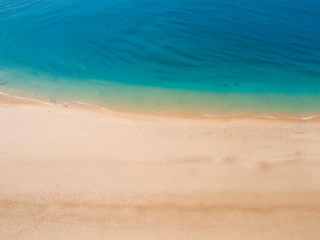 The ocean from a birds eye view Tropical sandy beach clear water