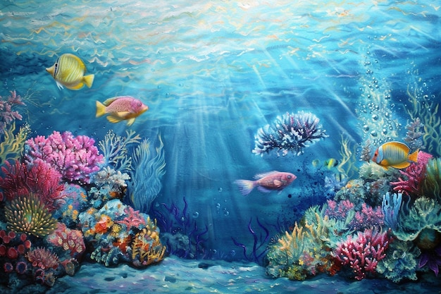 Ocean Harmony World Ocean Day Serenity with Colorful Marine Species