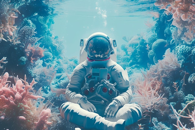 Ocean Odyssey Astronaut in Coral Wonder