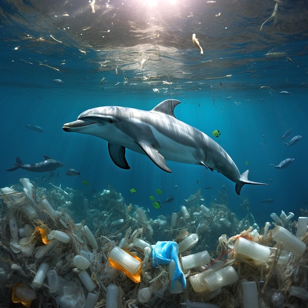 Photo ocean plastic pollution photo