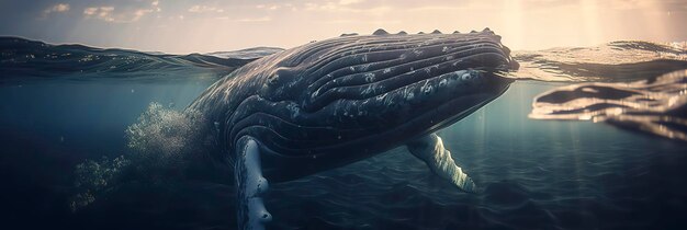 사진 ocean's gentle giants 장엄한 고래의 아름다운 사진 generative ai