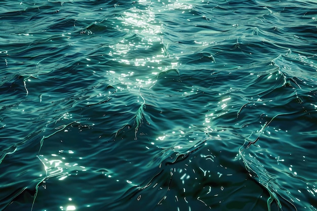 Ocean surface in Catalina Island with gentle ripples and light reflections