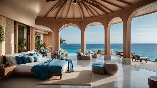 ocean villa with view for vacation and resort summer luxury beach house the beautiful of the sea 3