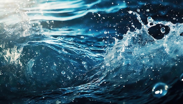 Искусственный интеллект, генерирующий брызги воды в океане