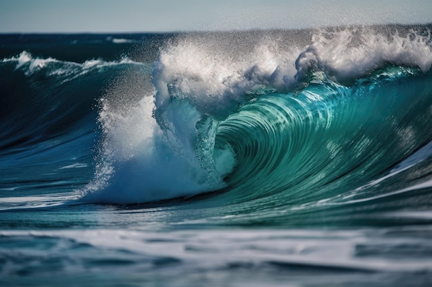 Океанская волна в голубом