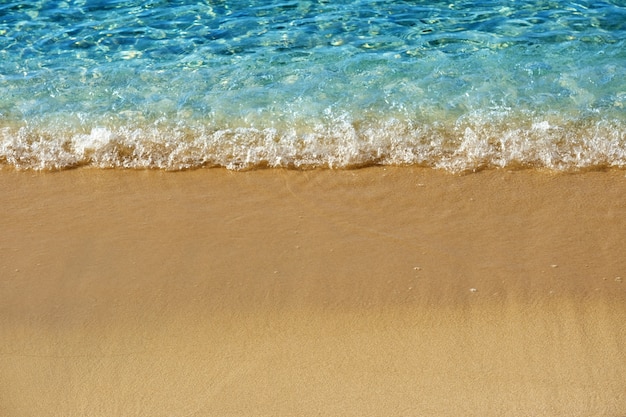 Ocean wave breaking on beach