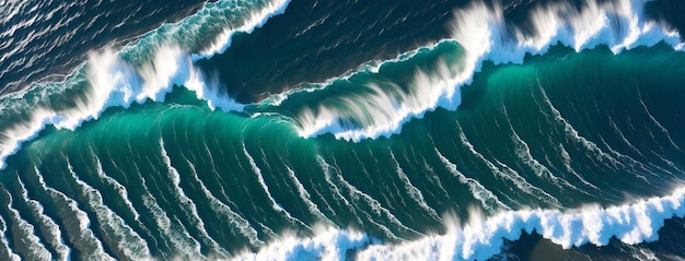 Ocean waves captured from above