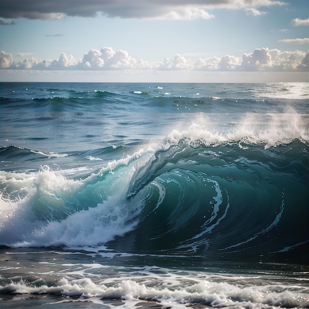 Ocean waves crashing