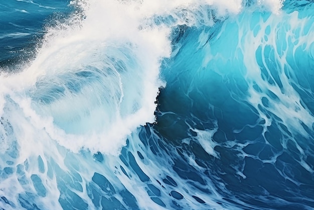 Ocean waves viewed from above