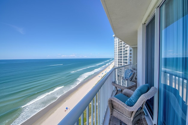 Photo oceanfront balcony view