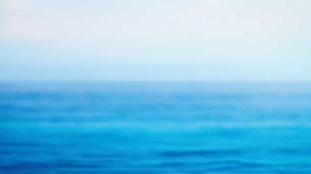 Oceanic Serenity Blur Abstracte Achtergrond in Rustig Oceanisch Blauw