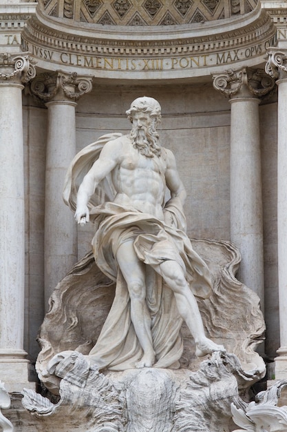 Oceanus in de Fontana di Trevi Rome Italië