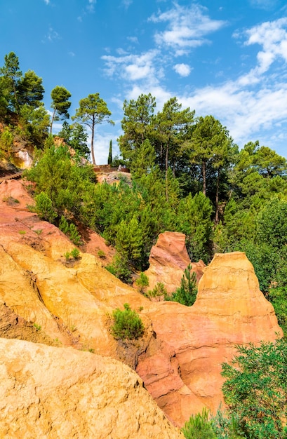 Ochre landscape at Roussillon in Provence France