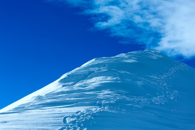 Ochtend winter Silvretta Alpen landschap. Skigebied Silvrettaseilbahn AG Ischgl, Tirol, Oostenrijk.