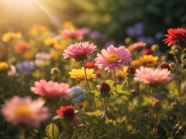 ochtend zonnebloem generatieve ai