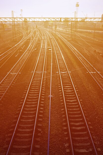 Ochtendspoorweglandschap