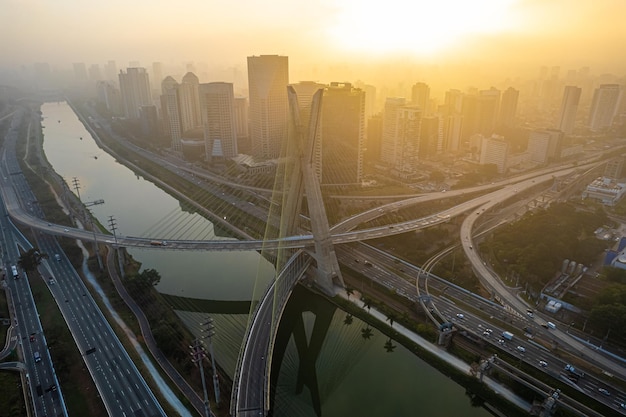 Octavio Frias de Oliveira-brug in Sao Paulo, Brazilië, Zuid-Amerika