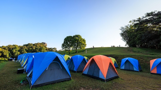 Photo october 2022 camping grounds at morning time doi samer dow national park