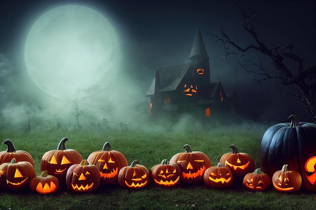 October 31 Halloween day eyes of Jack O' Lanterns  3d rendering. Raster illustration.