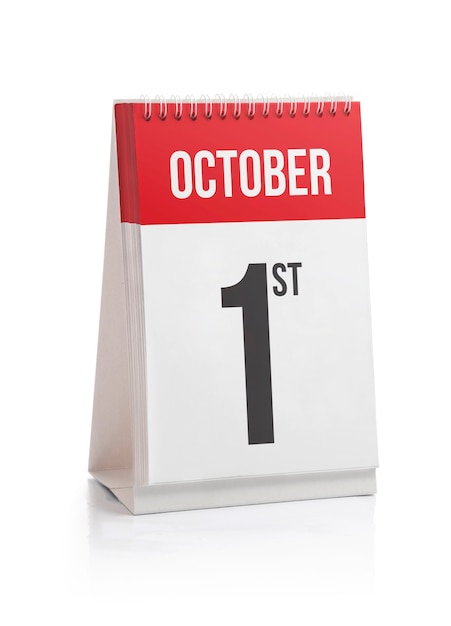 October Month Days Calendar First Day