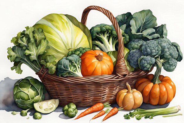 October vegetables basket