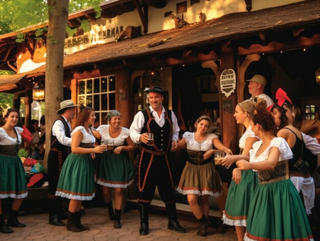 Foto ragazza dell'oktoberfest