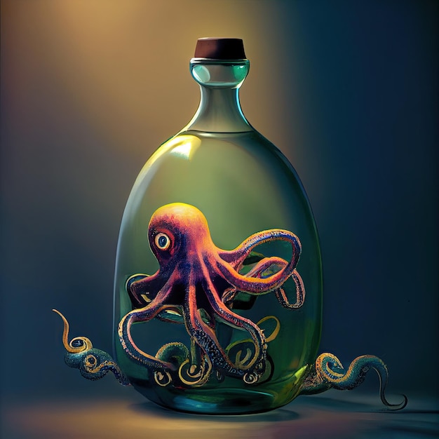 Octopus in a bottle Generative AI