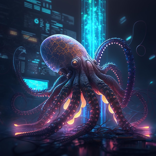 Octopus digital art