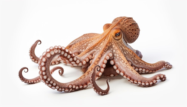 Photo octopus isolated on white background