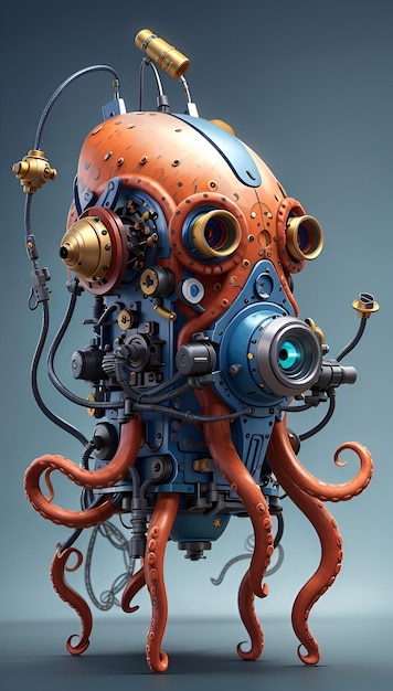 An octopus rocket machine animal hybrid