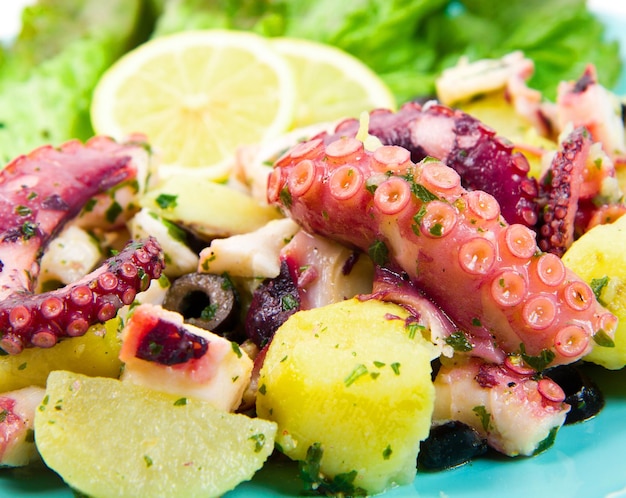 octopus salad with potatoes