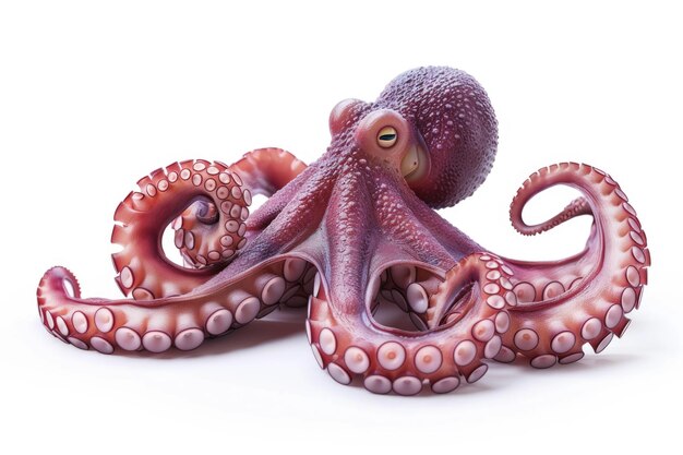 Octopus tentakels geïsoleerd op witte achtergrond