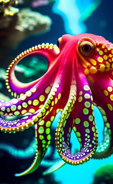 Octopus wallpapers that are pink and purple